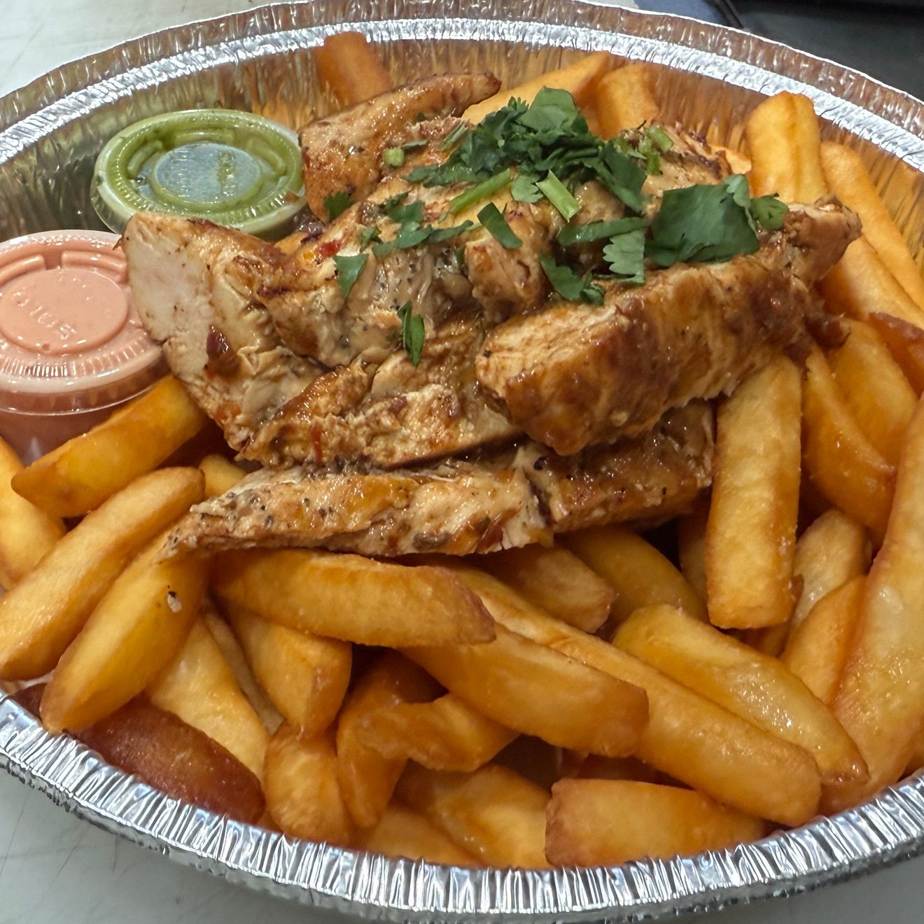 Grilled Chicken w/ Fries.
