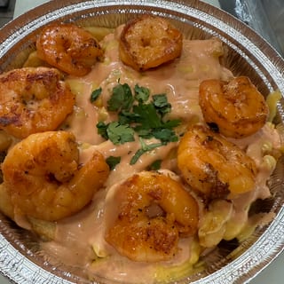 Shrimp Loaded Tostones