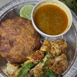 Grilled Chicken Stuffed Mangu Bola