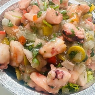 Seafood Salad with Tostones
